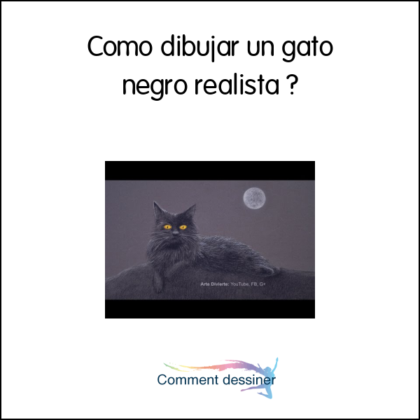 Como dibujar un gato negro realista